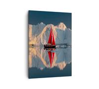 Quadro su Tela 50x70cm Ghiacciaio Oceano Groenlandia Stampe Immagini Murale