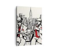 Quadro su Tela 50x70cm jazz musica musicista Stampe Immagini Quadri Murale