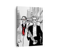 Quadro su Tela 50x70cm jazz musica musicista Stampe Immagini Quadri Murale