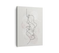 Quadro su Tela 50x70cm Linea singola uomo donna Stampe Immagini Quadri Murale