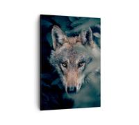 Quadro su Tela 50x70cm Lupo foresta predatore Stampe Immagini Quadri Murale