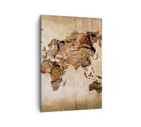 Quadro su Tela 50x70cm mappa mondo moderno Stampe Immagini Quadri Moderni Murale