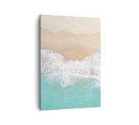 Quadro su Tela 50x70cm mare onda sabbia Stampe Immagini Quadri Moderni Murale