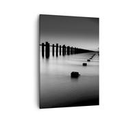 Quadro su Tela 50x70cm Mare riva oceano orizzonte Stampe Immagini Quadri Murale