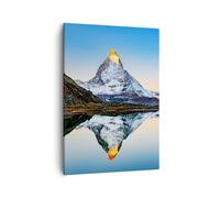 Quadro su Tela 50x70cm Montagne Picco Cervino Stampe Immagini Quadri Murale