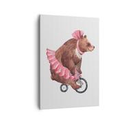 Quadro su Tela 50x70cm Orso Circo Da Ragazzina Stampe Immagini Quadri Murale