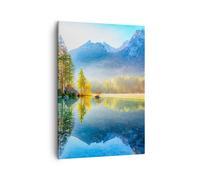 Quadro su Tela 50x70cm Paesaggio Alpi Montagne Stampe Immagini Quadri Murale