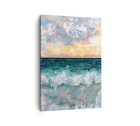 Quadro su Tela 50x70cm Paesaggio Mare Sole Stampe Immagini Quadri Moderni Murale