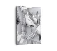 Quadro su Tela 50x70cm Scienza illusione scale Stampe Immagini Quadri Murale