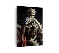 Quadro su Tela 50x70cm soldato esercito Stampe Immagini Quadri Moderni Murale