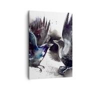 Quadro su Tela 50x70cm uccello natura piuma Stampe Immagini Quadri Murale