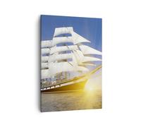 Quadro su Tela 50x70cm yacht mare onda Stampe Immagini Quadri Moderni Murale