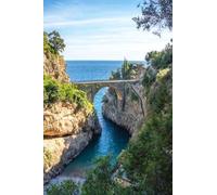 Quadro su tela 60 x 90 cm: Furore Fiordo e Ponte, Costiera Amalfitana, Salerno, Italia (170068256)