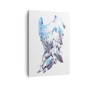 Quadro su Tela 70x100cm Ala piume la perfezione la purezza Stampe Murale