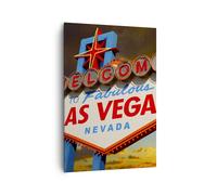 Quadro su Tela 70x100cm America destinazione las vegas Stampe Immagini Murale