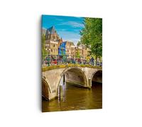 Quadro su Tela 70x100cm Amsterdam archi architettura costruzione Stampe Murale