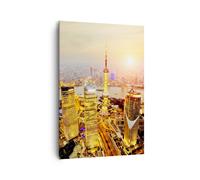 Quadro su Tela 70x100cm Architettura asia costruzione Stampe Immagini Murale