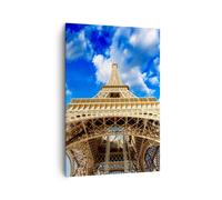 Quadro su Tela 70x100cm Architettura Parigi città eiffel Stampe Immagini Murale