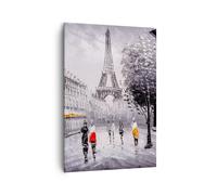 Quadro su Tela 70x100cm Architettura Parigi Eiffle francia Stampe Murale