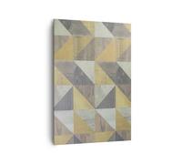 Quadro su Tela 70x100cm Astrazione Geometrica Triangoli Stampe Immagini Murale
