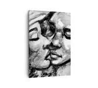 Quadro su Tela 70x100cm Baci Amore Amanti Stampe Immagini Quadri Moderni Murale