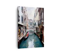 Quadro su Tela 70x100cm Barca ponte turismo venezia Stampe Immagini Murale