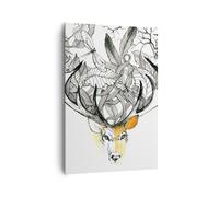 Quadro su Tela 70x100cm Caro Selvaggio floreale foresta Stampe Immagini Murale