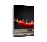 Quadro su Tela 70x100cm Chilli Paprika biologica l'agricoltura Stampe Murale