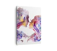 Quadro su Tela 70x100cm Coppia amore donna urbano Stampe Immagini Quadri Murale