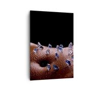 Quadro su Tela 70x100cm Corpo donna cristalli gocce d'acqua Stampe Murale
