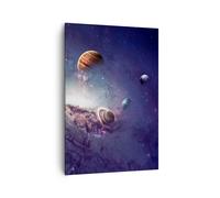 Quadro su Tela 70x100cm Cosmo pianeti stelle Stampe Immagini Quadri Murale