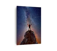 Quadro su Tela 70x100cm Cosmo scala uomo Stampe Immagini Quadri Moderni Murale