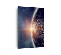 Quadro su Tela 70x100cm Cosmo Terra Sole Stampe Immagini Quadri Moderni Murale