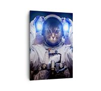 Quadro su Tela 70x100cm cosmonauta cat Stampe Immagini Quadri Moderni Murale