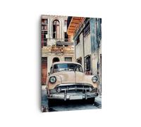 Quadro su Tela 70x100cm Cubano auto case popolari Stampe Immagini Quadri Murale
