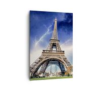 Quadro su Tela 70x100cm Eiffle Parigi Torre Stampe Immagini Quadri Murale
