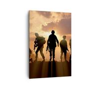 Quadro su Tela 70x100cm Esercito Armi Sole militare Stampe Immagini Murale