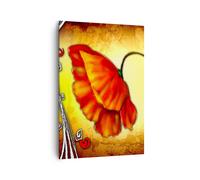 Quadro su Tela 70x100cm Fiore righe segni Stampe Immagini Quadri Moderni Murale