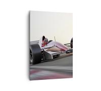 Quadro su Tela 70x100cm Formula Uno corsa pista velocità Stampe Immagini Murale