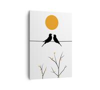 Quadro su Tela 70x100cm Immagine uccelli sole Stampe Immagini Quadri Murale