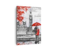Quadro su Tela 70x100cm Londra l'architettura il Big Ben Stampe Immagini Murale
