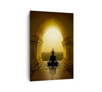 Quadro su Tela 70x100cm Meditazione Tempio Ombra Stampe Immagini Quadri Murale