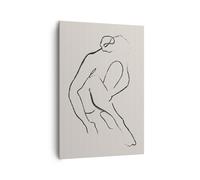 Quadro su Tela 70x100cm Minimalismo Atto Donna Stampe Immagini Quadri Murale