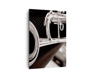 Quadro su Tela 70x100cm Musica tromba strumento orchestra Stampe Immagini Murale