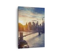 Quadro su Tela 70x100cm New York città Stampe Immagini Quadri Moderni Murale