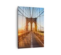 Quadro su Tela 70x100cm New York ponte Stampe Immagini Quadri Moderni Murale