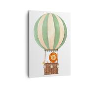 Quadro su Tela 70x100cm Palloncino Leone Bambini Stampe Immagini Quadri Murale
