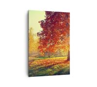 Quadro su Tela 70x100cm parco autunno albero Stampe Immagini Quadri Murale