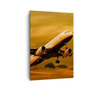 Quadro su Tela 70x100cm Passeggeri aerei aerei ali Stampe Immagini Quadri Murale