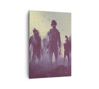 Quadro su Tela 70x100cm Personaggi Halloween mistero Stampe Immagini Murale